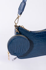 BLUE DREAMS CROC BAGUETTE PURSE SET