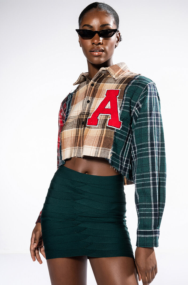BANDAGE MINI SKIRT EMERALD