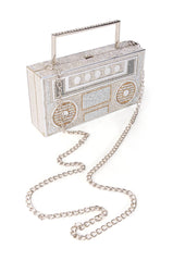BOOM BOX EMBELLISHED NOVELTY BAG