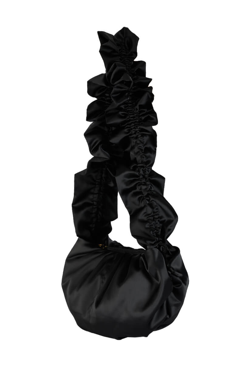 BUBBLE POP ELECTRIC SATIN SHOULDER BAG
