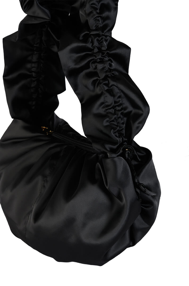 BUBBLE POP ELECTRIC SATIN SHOULDER BAG