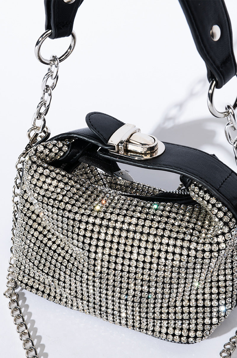 DIRTY SOUTH RHINESTONE POUCH BAG