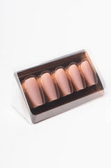BUFF TAN MEDIUM COFFIN INSTANT PRESS ON NAILS