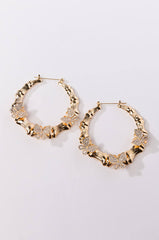 BUTTERFLIES AND BAMBOOS HOOP EARRINGS