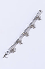 BUTTERFLY CHARM CZ BRACELET