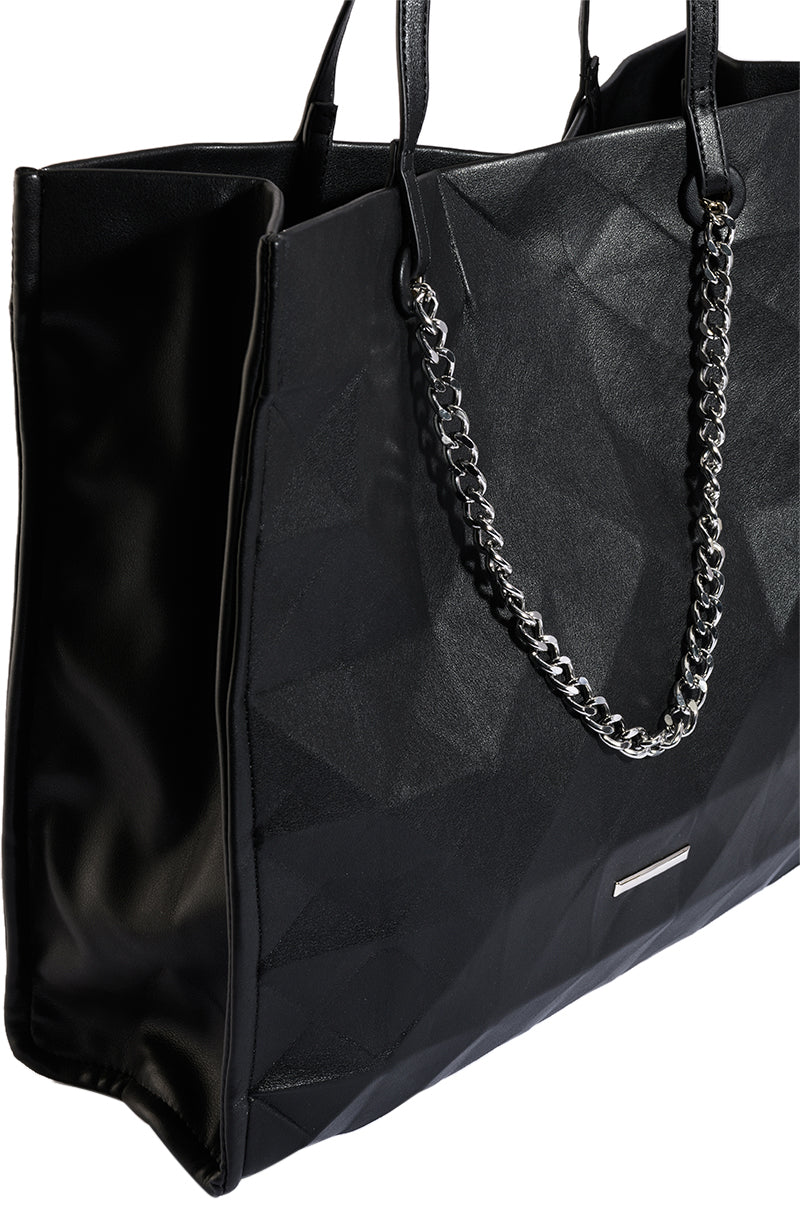 BUZZING BLACK TOTE BAG