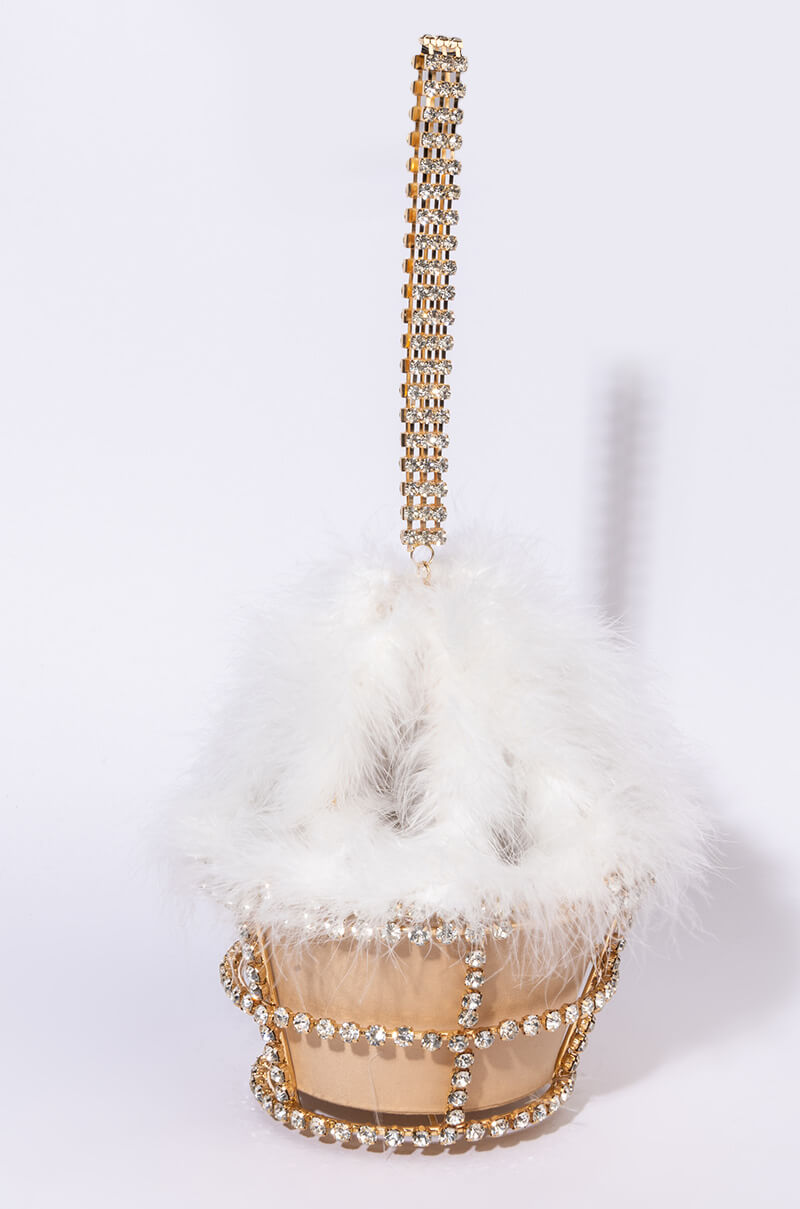 CAGED QUEEN RHINESTONE BAG