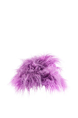 CALL ME CRAZY FAUX MOHAIR BUCKET HAT IN PURPLE