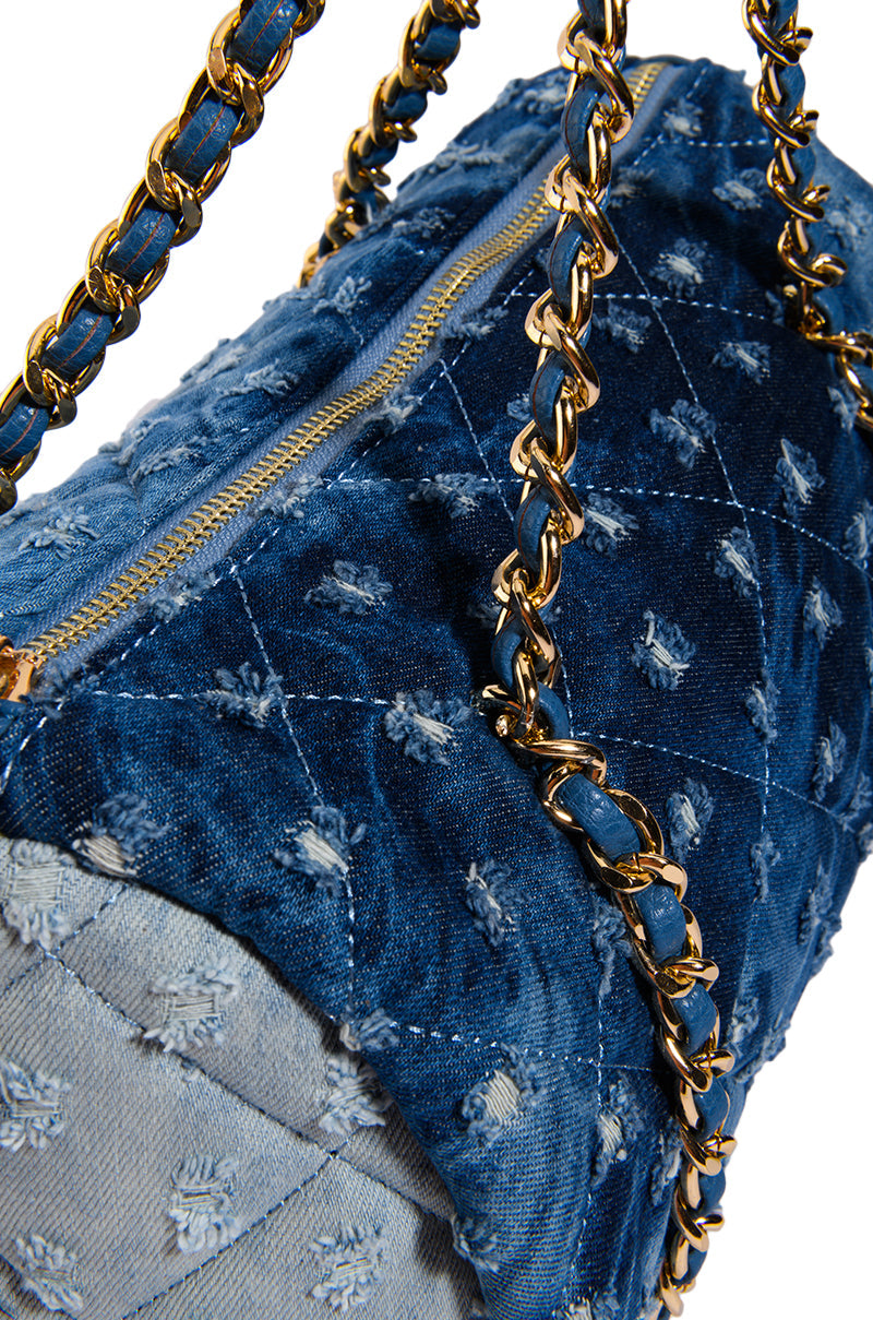 CALL ME PARIS DENIM MINI DUFFLE