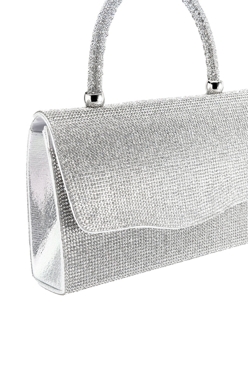 CAN I GET IT EMBELLISHED TOP HANDLE PURSE