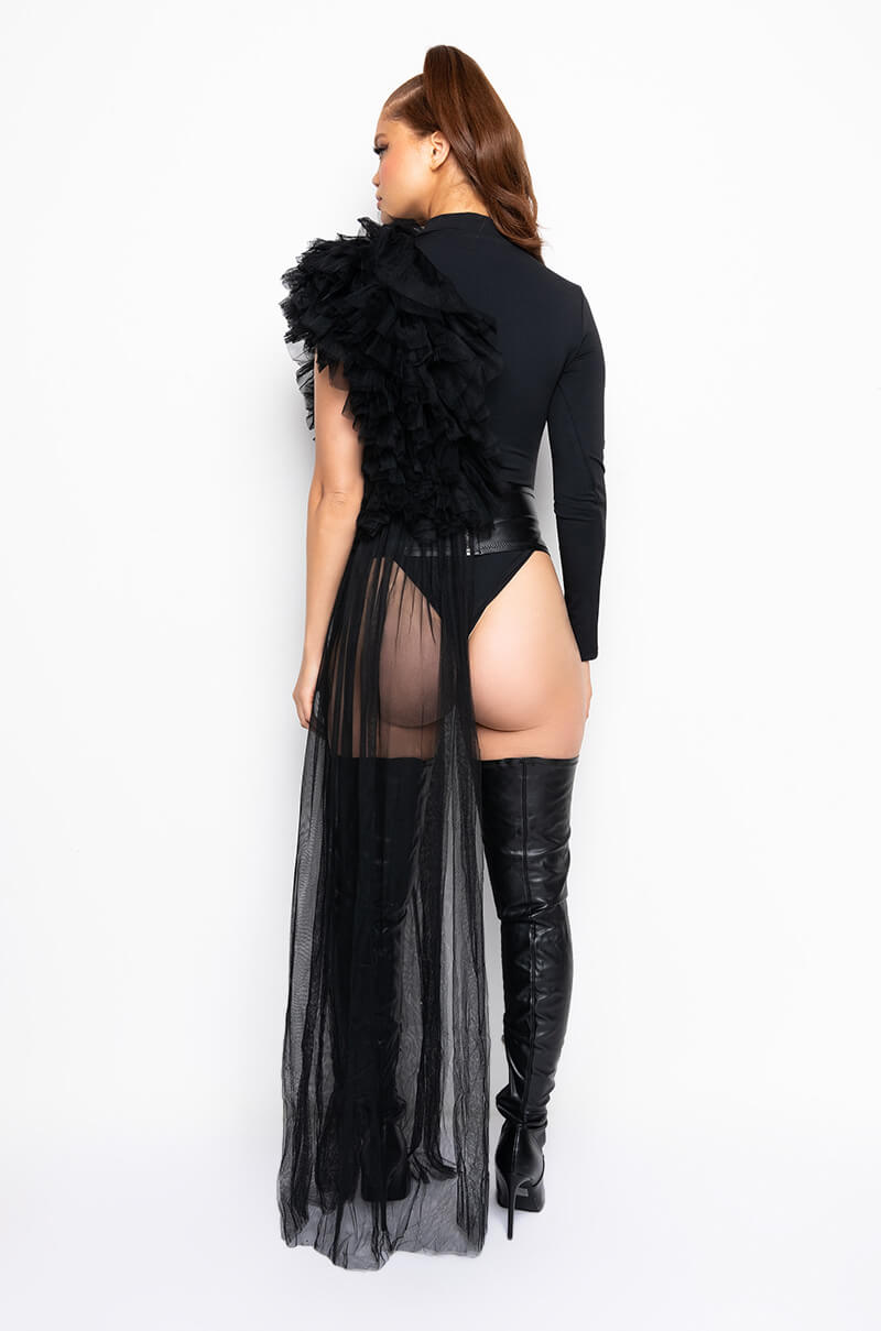 CAN'T GET ENOUGH TULLE DETAIL BODYSUIT