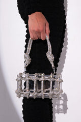 CASEY CLEAR PURSE WITH DIAMOND EMBELLISHMENT