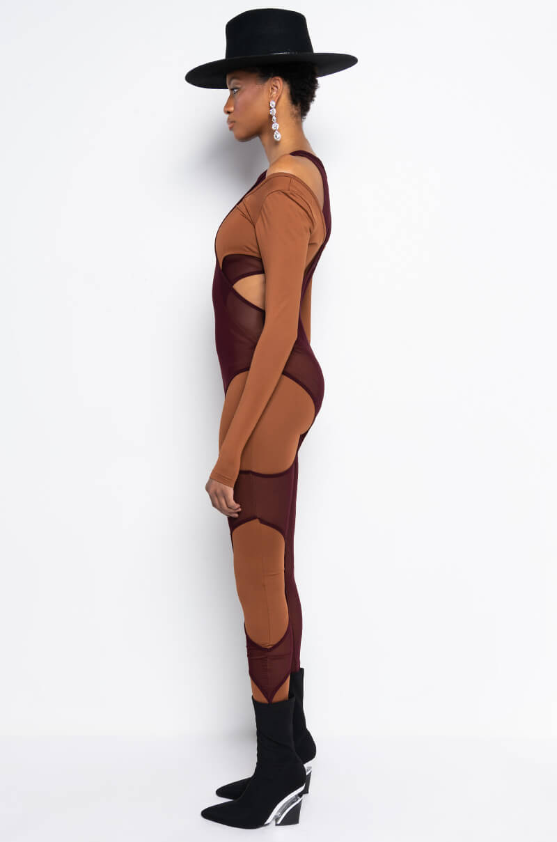 CATCH UP CUT OUT LAYERED JUMPSUIT