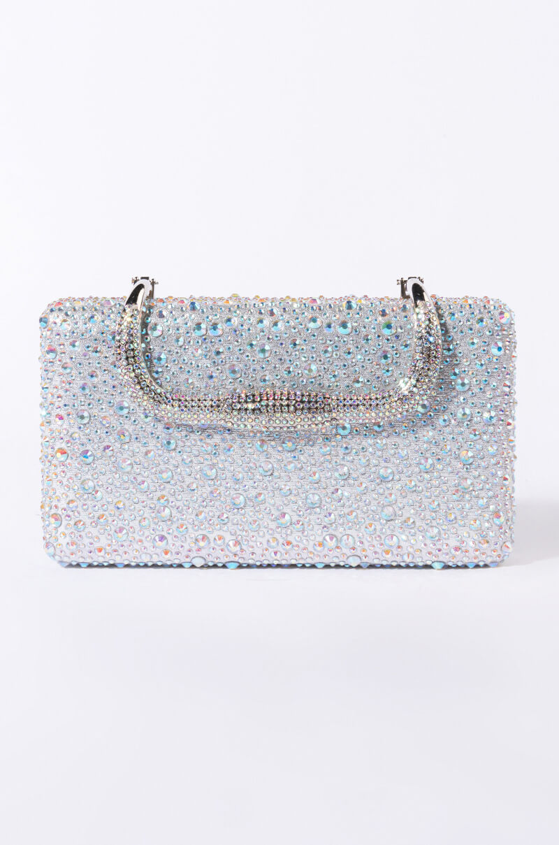 CAUGHT ME DRIPPING RHINESTONE CLUTCH