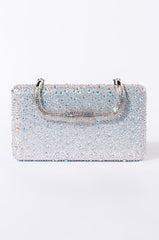 CAUGHT ME DRIPPING RHINESTONE CLUTCH