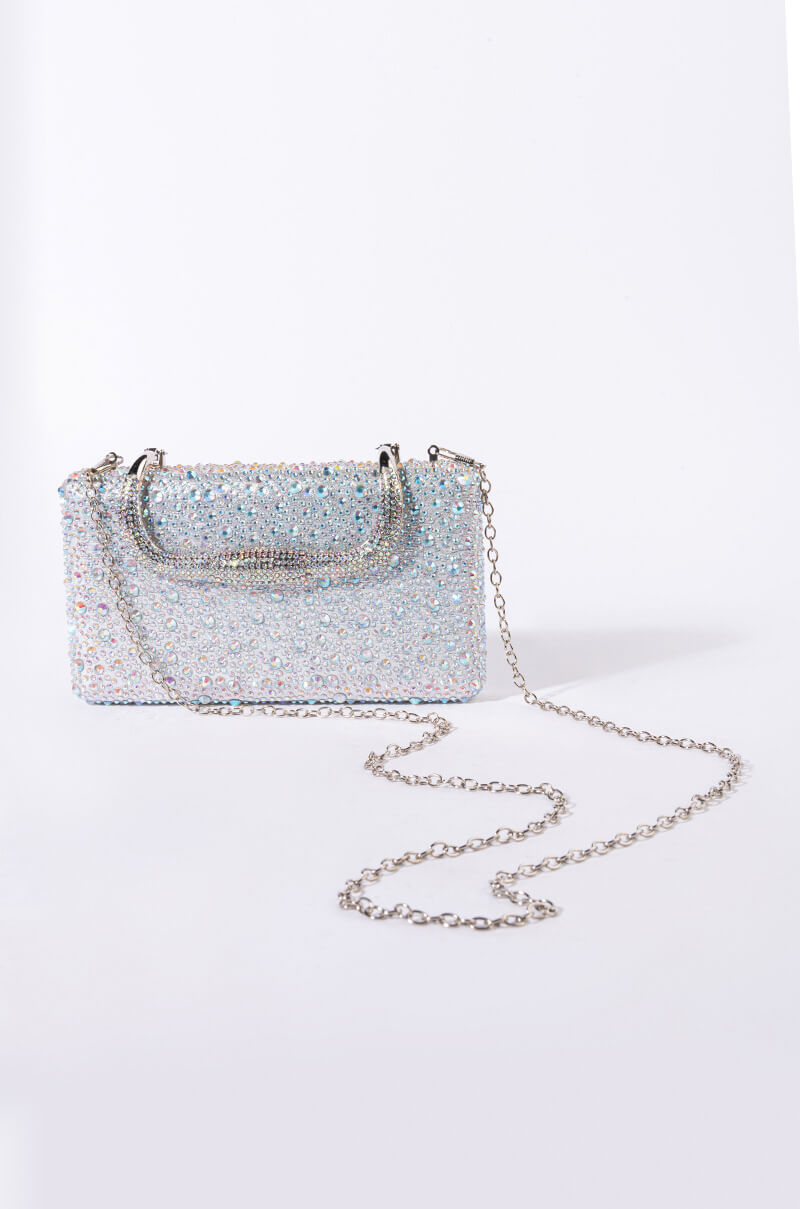 CAUGHT ME DRIPPING RHINESTONE CLUTCH