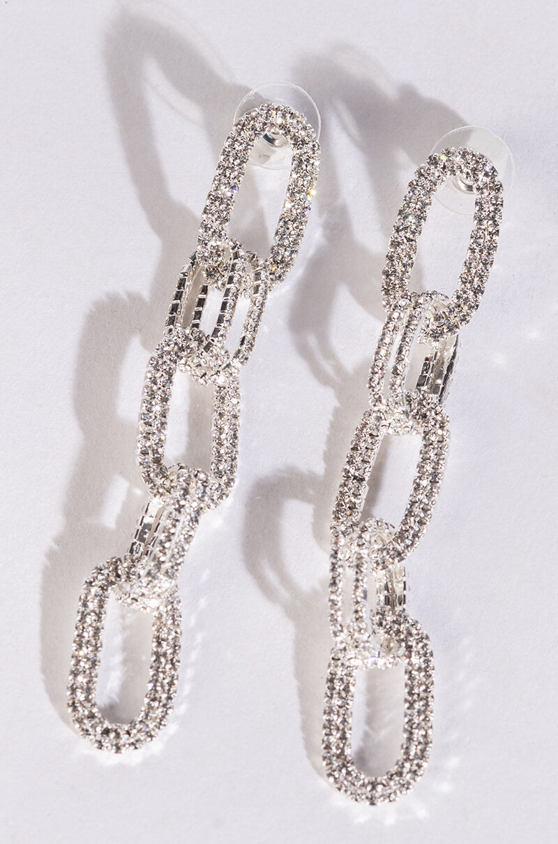ARABELLA RHINESTONE CHAIN EARRINGS