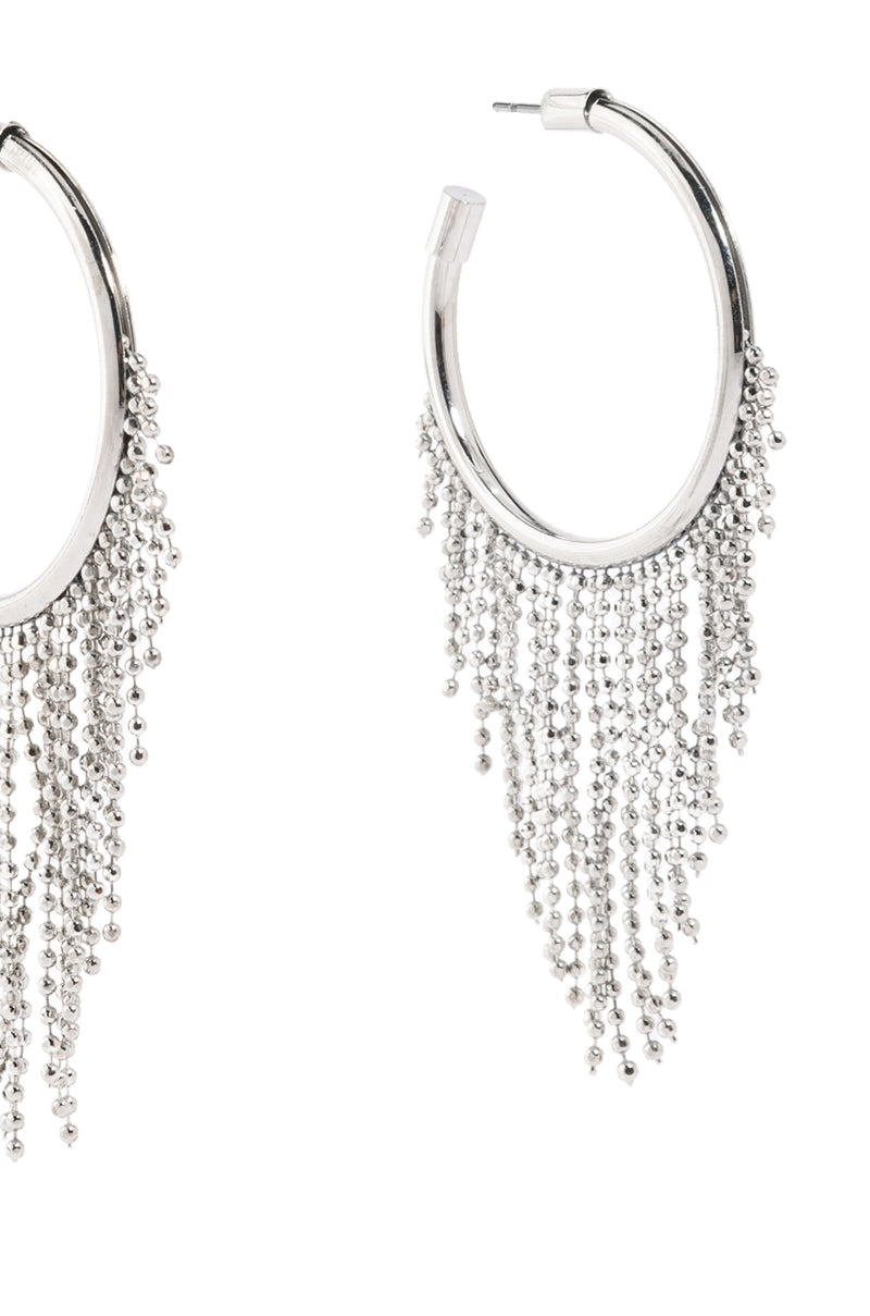 CHAIN DRIP HOOP EARRING