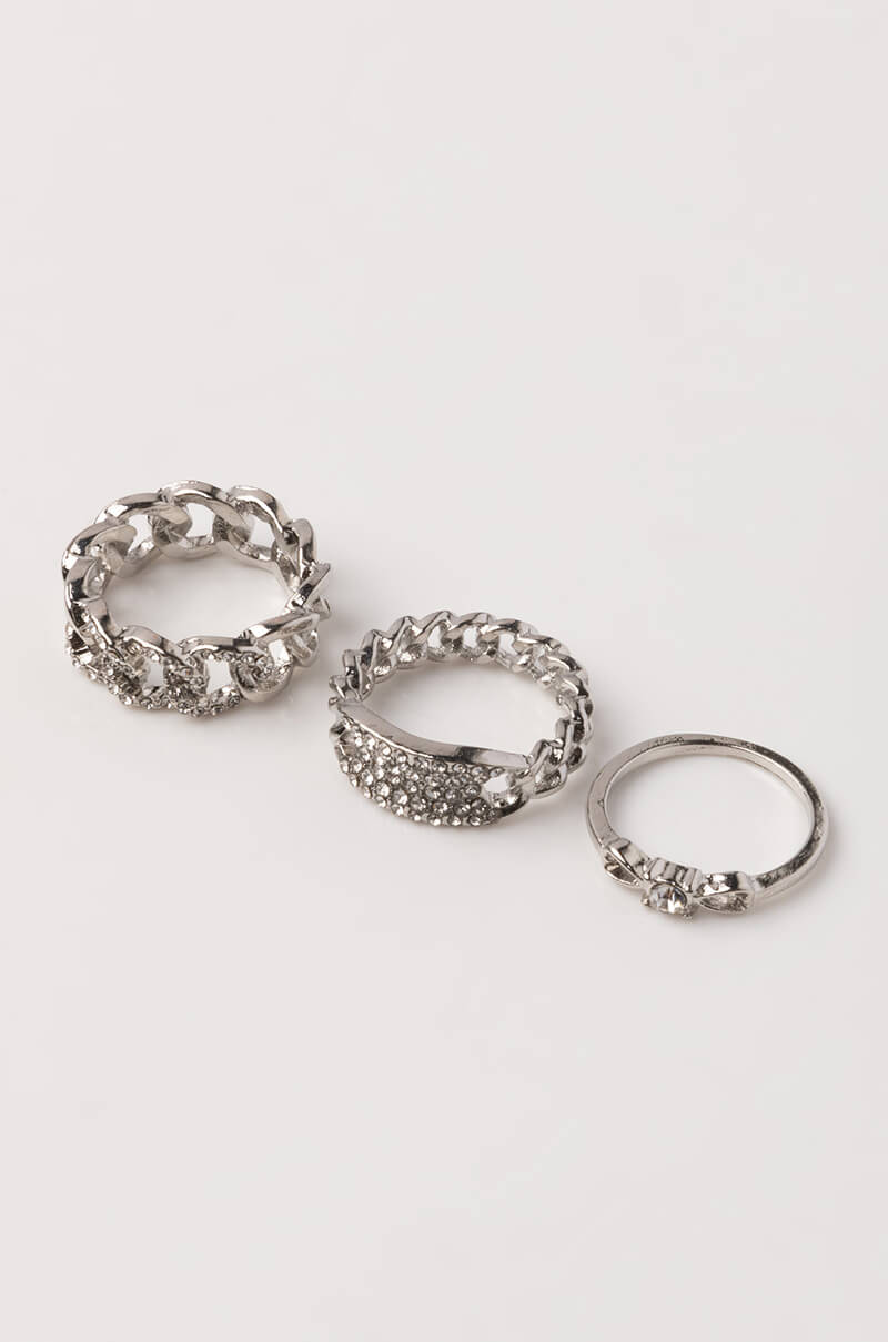 CHAIN RING SET SILVER