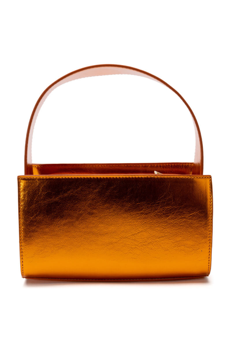 CHEERFUL ORANGE METALLIC BAG