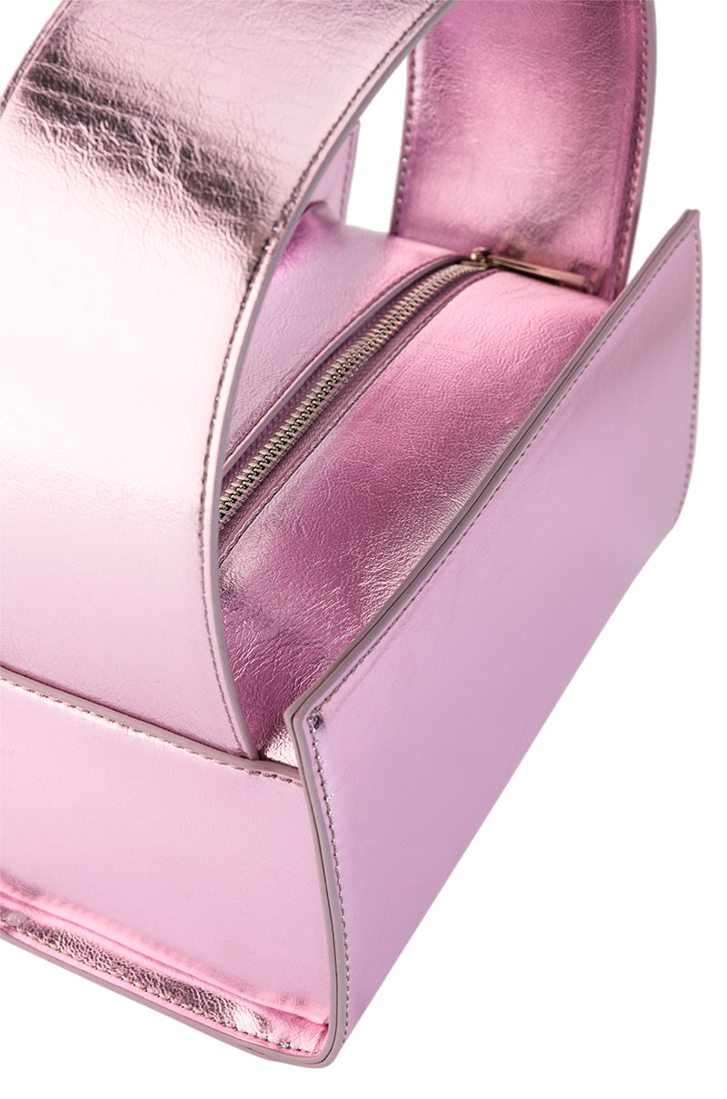 CHEERFUL PINK METALLIC BAG