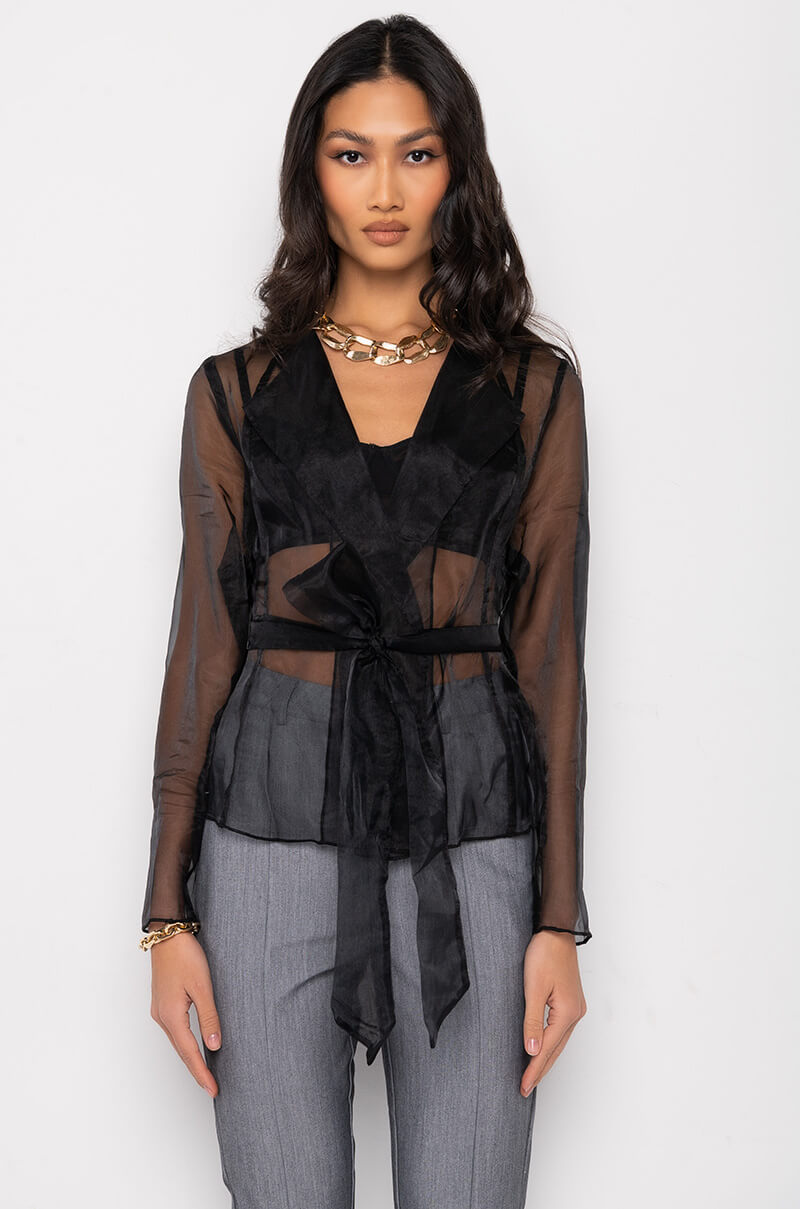 CHIFFON CHÂTEAU MESH BLAZER