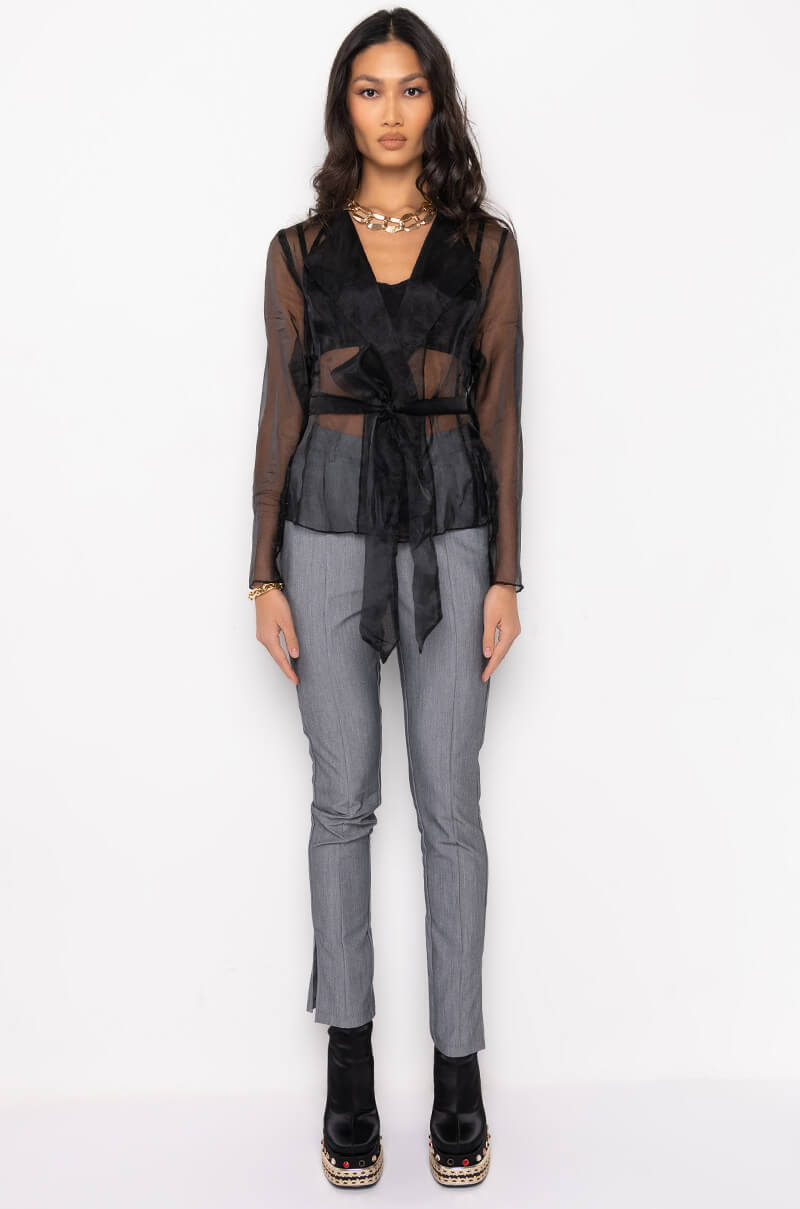 CHIFFON CHÂTEAU MESH BLAZER
