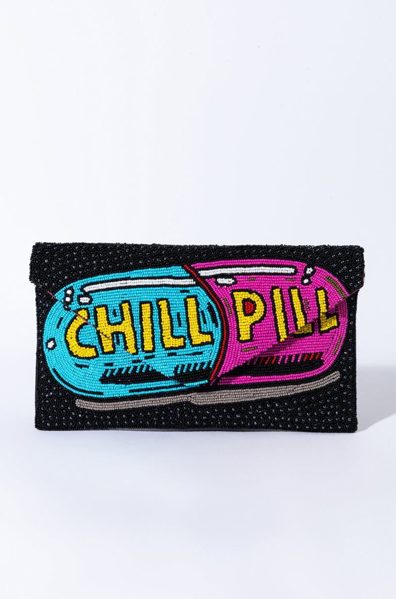 CHILL PILL BEADED CLUTCH
