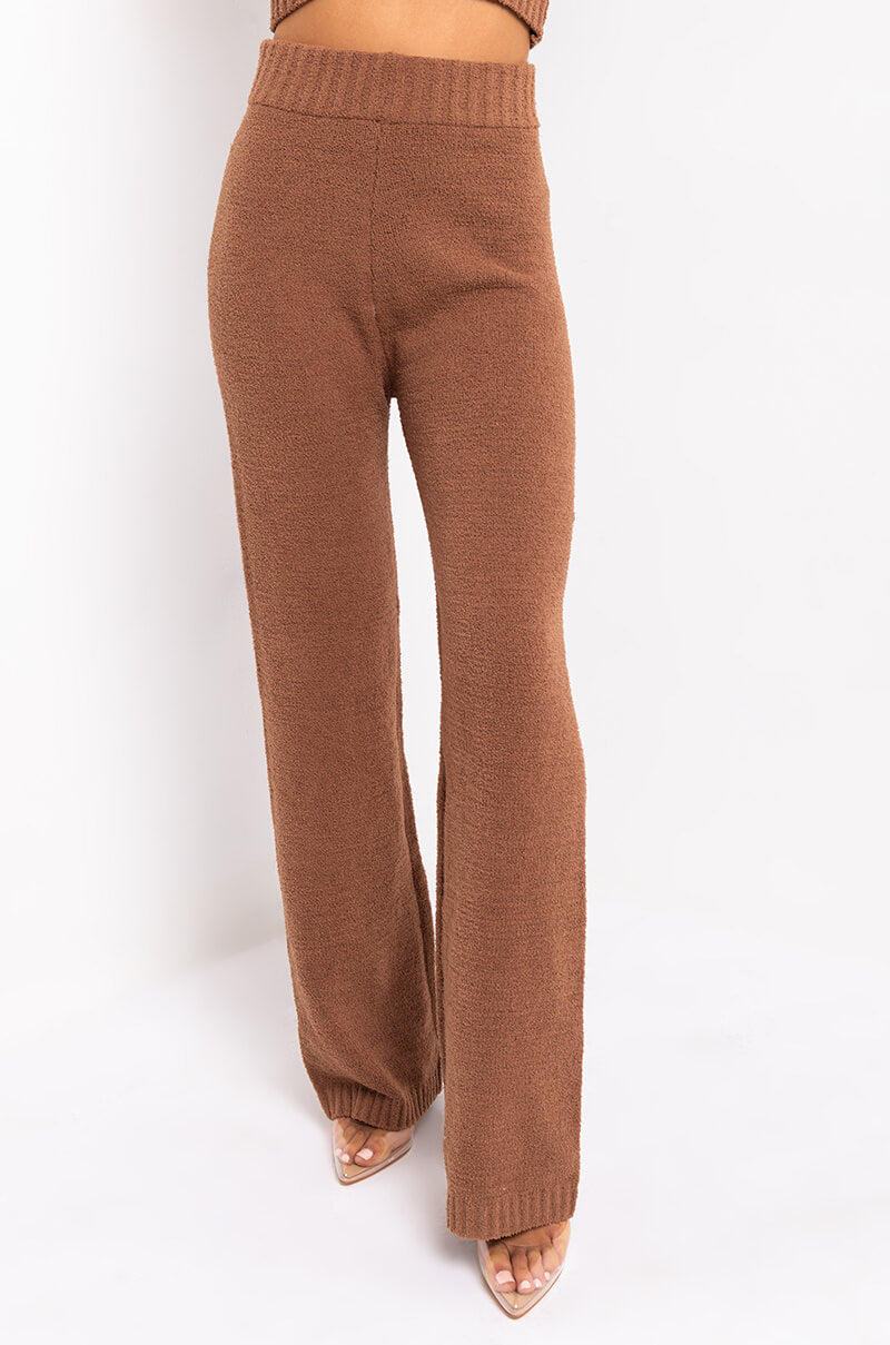 CHILLIN AF COZY WIDE LEG PANT CAMEL