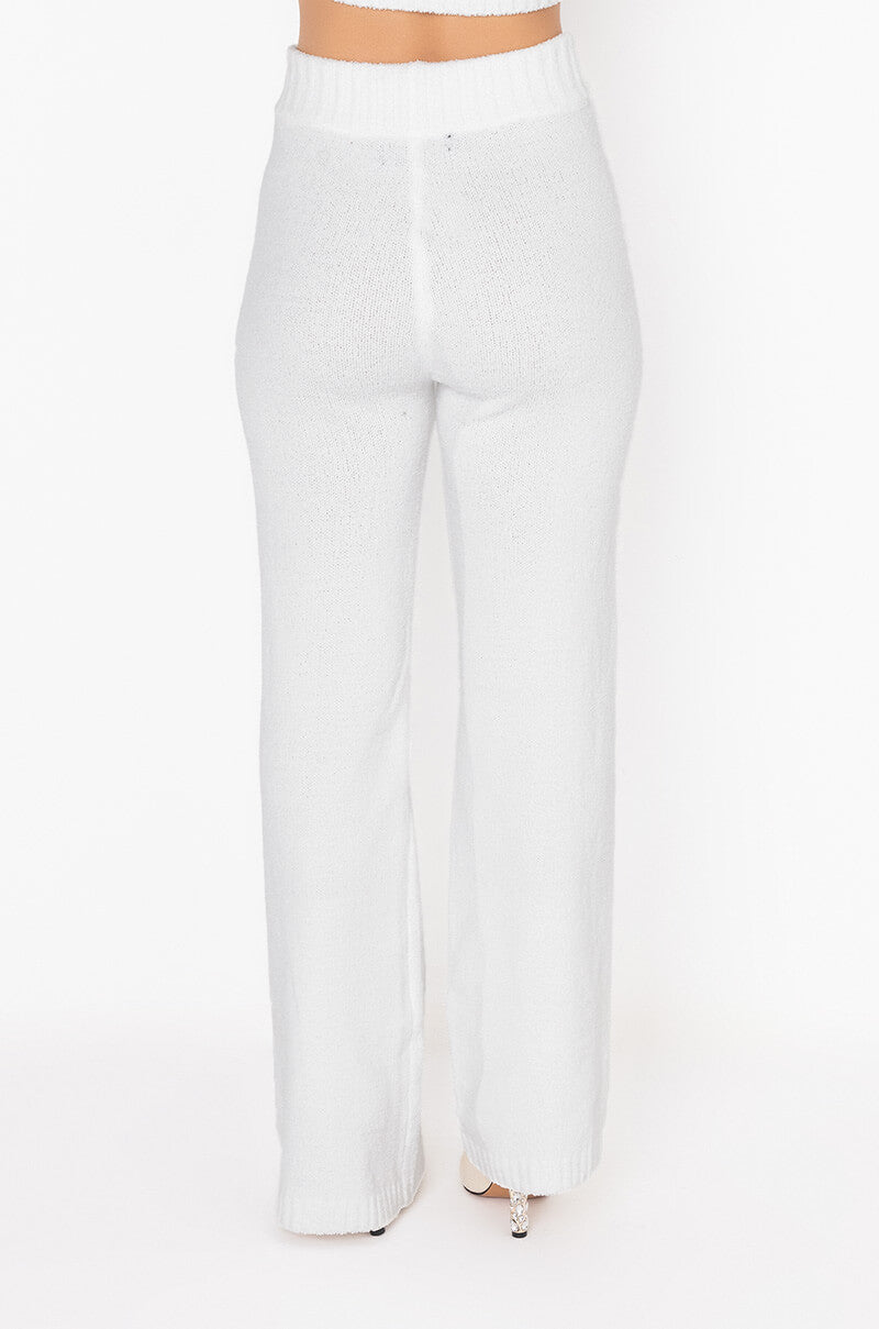 CHILLIN AF COZY WIDE LEG PANT IVORY