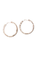 CHUNKY GOLD 60MM RHINESTONE HOOPS