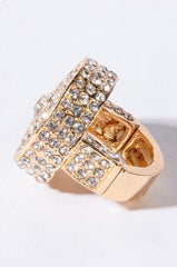 CIRCLE RHINESTONE COCKTAIL RING