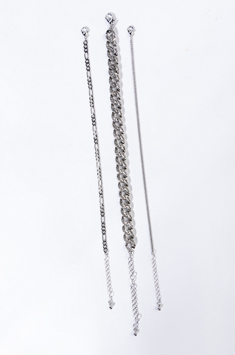 CLASSIC CUBAN ANKLET SET
