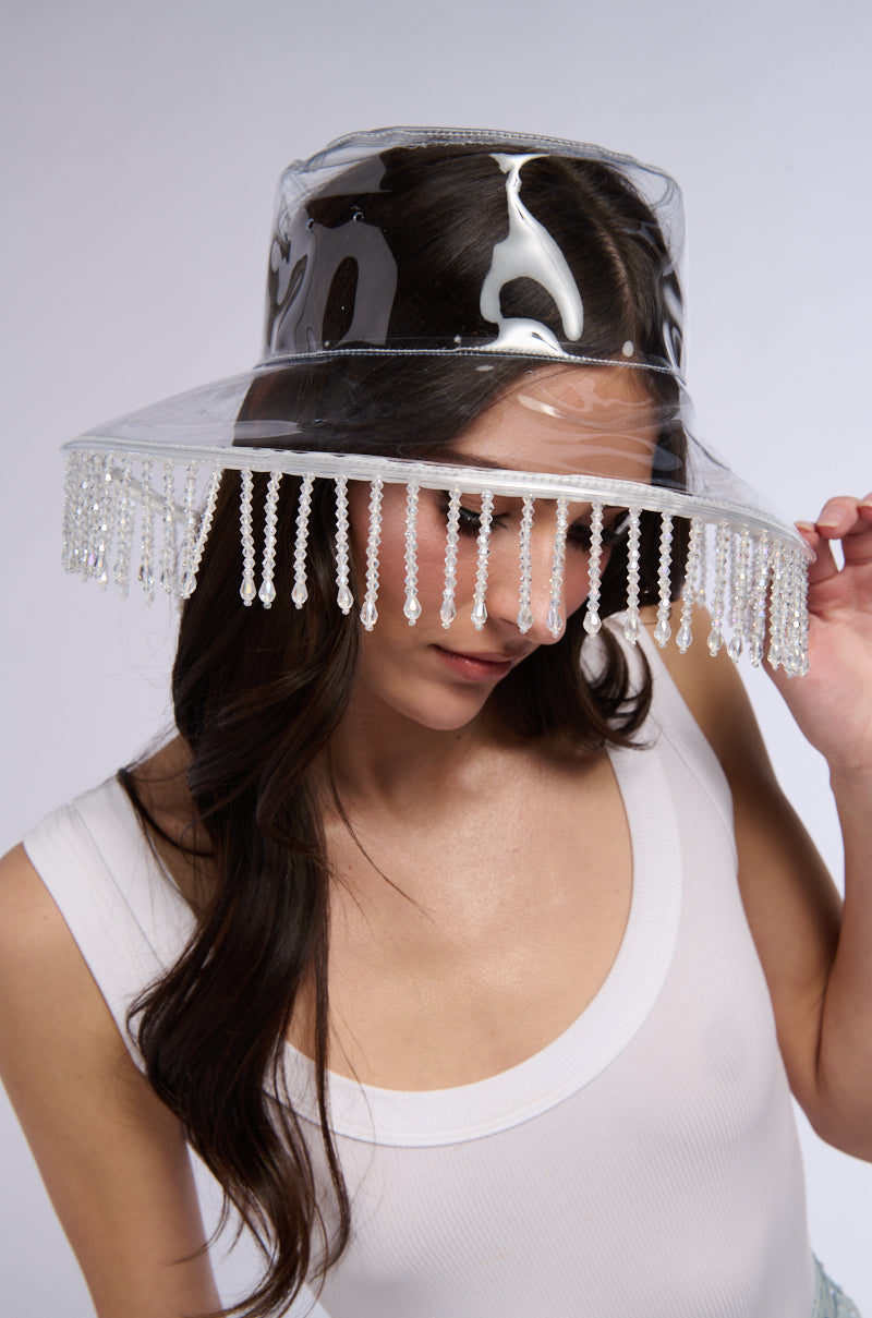 CLEAR TO YOU CRYSTAL BUCKET HAT