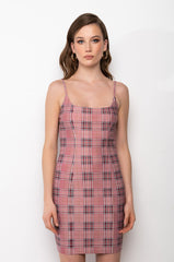 CLUELESS VIBES MINI TANK DRESS RED MULTI