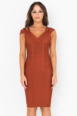 COCKTAIL VIBES BANDAGE MIDI DRESS