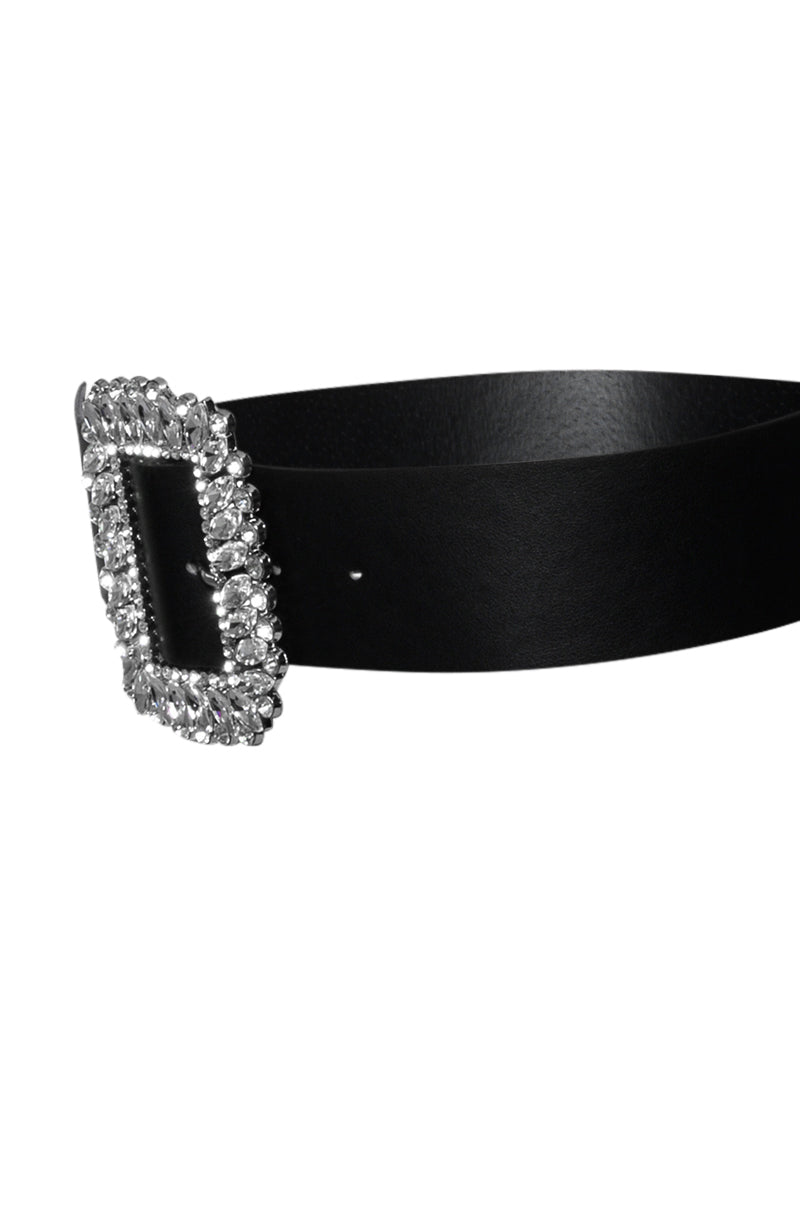 COLD HEART BLING BUCKET BELT