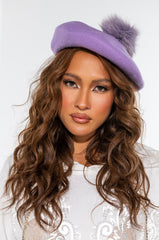 COLOR POP FAUX FUR BERET
