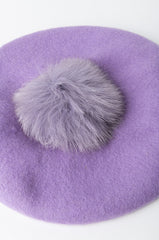 COLOR POP FAUX FUR BERET