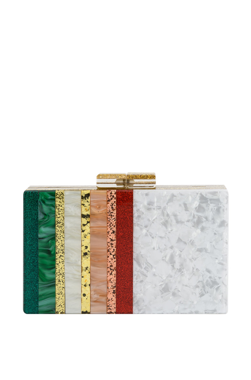 COLORFUL IMAGINATION ACRYLIC CLUTCH