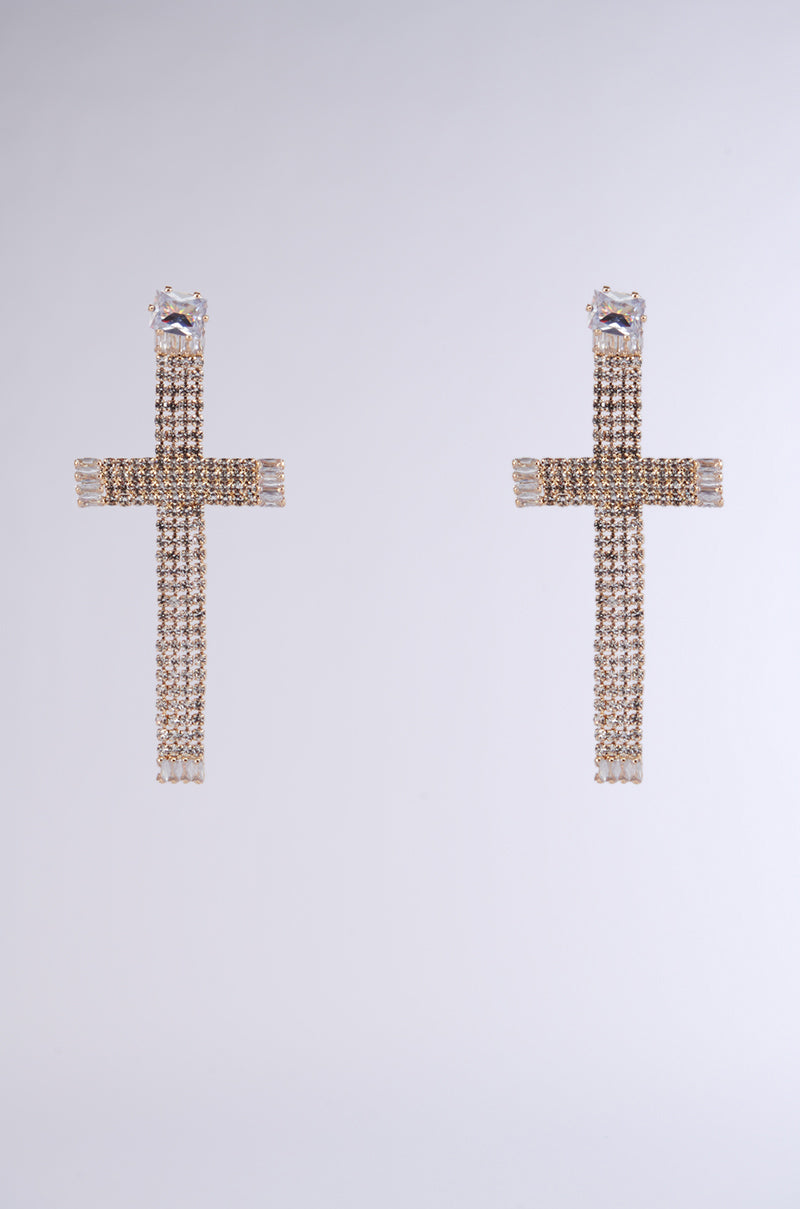 CROSS MY HEART EARRING