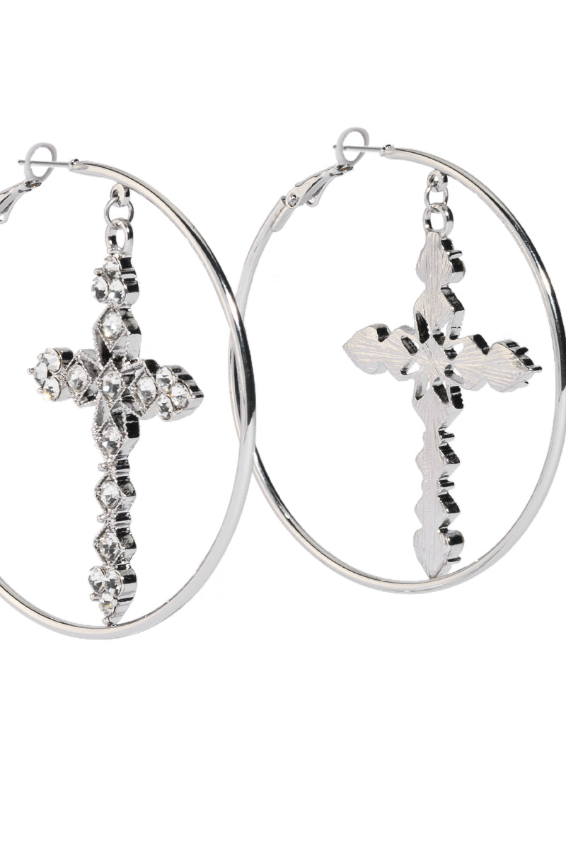 CROSS MY HEART EARRING