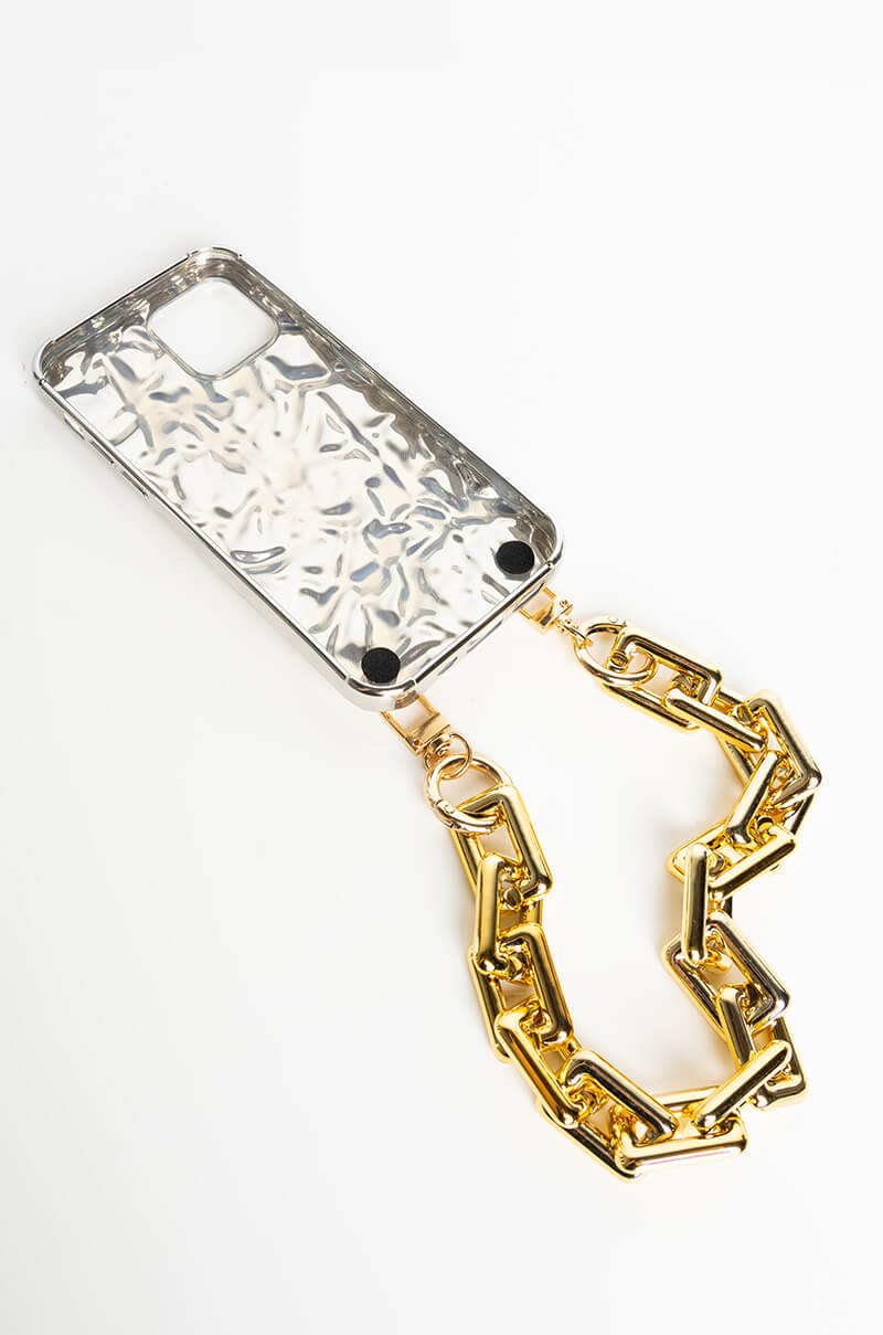 CRUSHED MIRROR IPHONE 12 PRO CASE WITH CHAIN