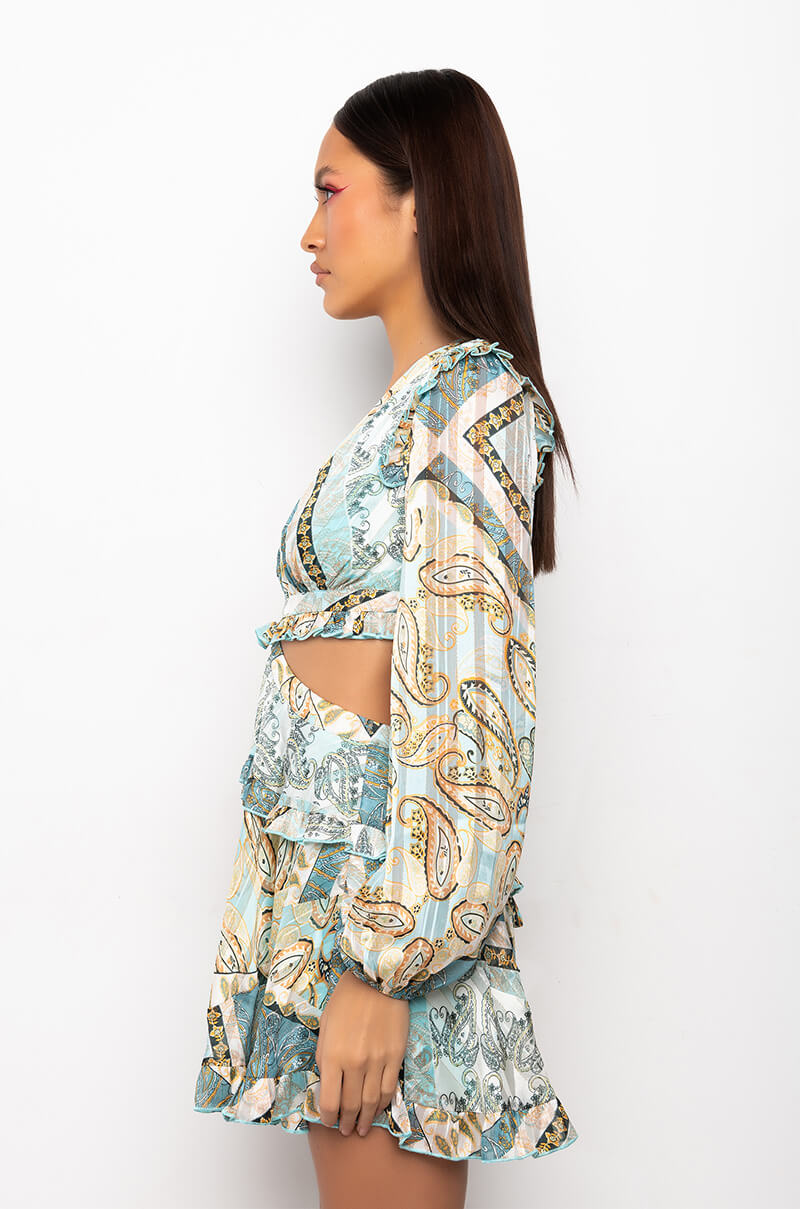 CRUSHING ON YOU ROMPER WITH CUT OUTS