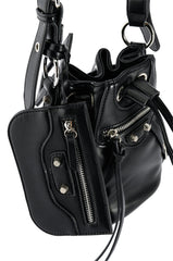 CRUSHWORTHY BLACK BUCKET BAG