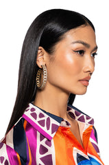 CUBAN GOLD PAVE HOOPS