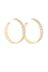 CUBAN GOLD PAVE HOOPS