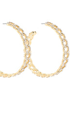 CUBAN GOLD PAVE HOOPS