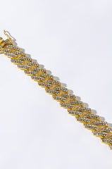 CUBAN STRAIGHT EDGE CHAIN BRACELET