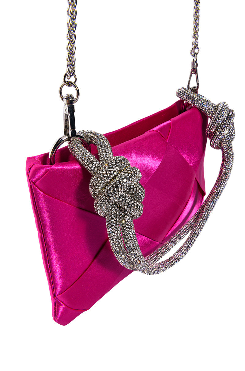 DATE NIGHT SATIN WEAVE PURSE
